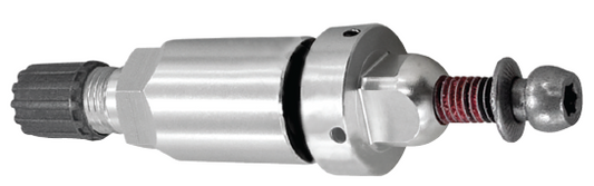 JohnDow 6-284 brushed-metal BLE TPMS valve for Tesla