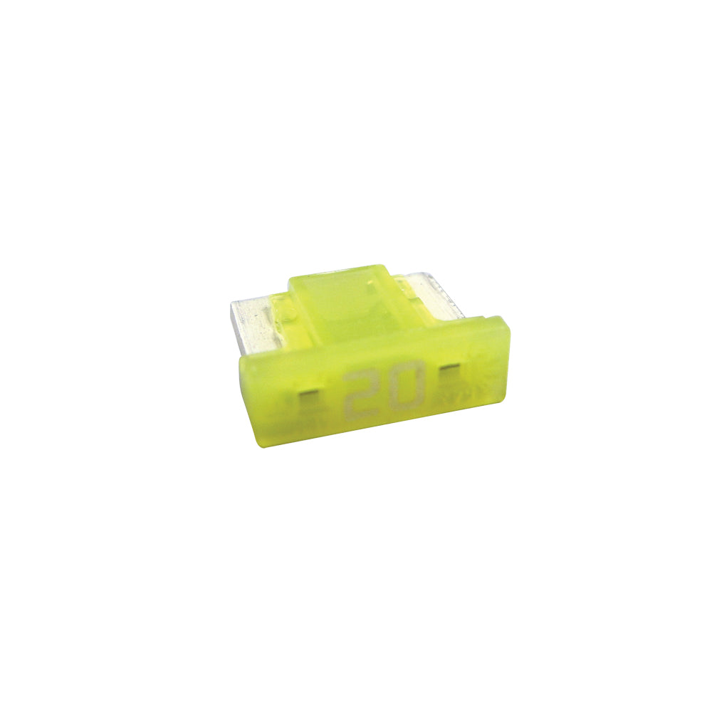 Low Profile ATM Mini Fuse Automotive Fuses AMP Rating: 20 Amp Color: Yellow