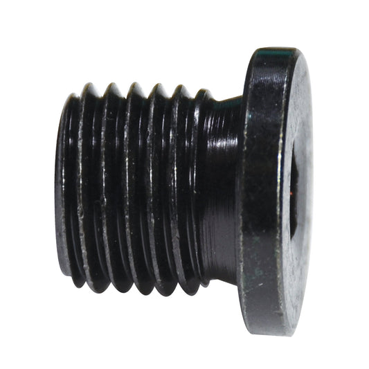 Silver M14x1.50 flat oil drain plug with square socket drive
