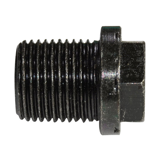 Gold-tone M18x1.50 flange-hex oil drain plug with 17mm hex head