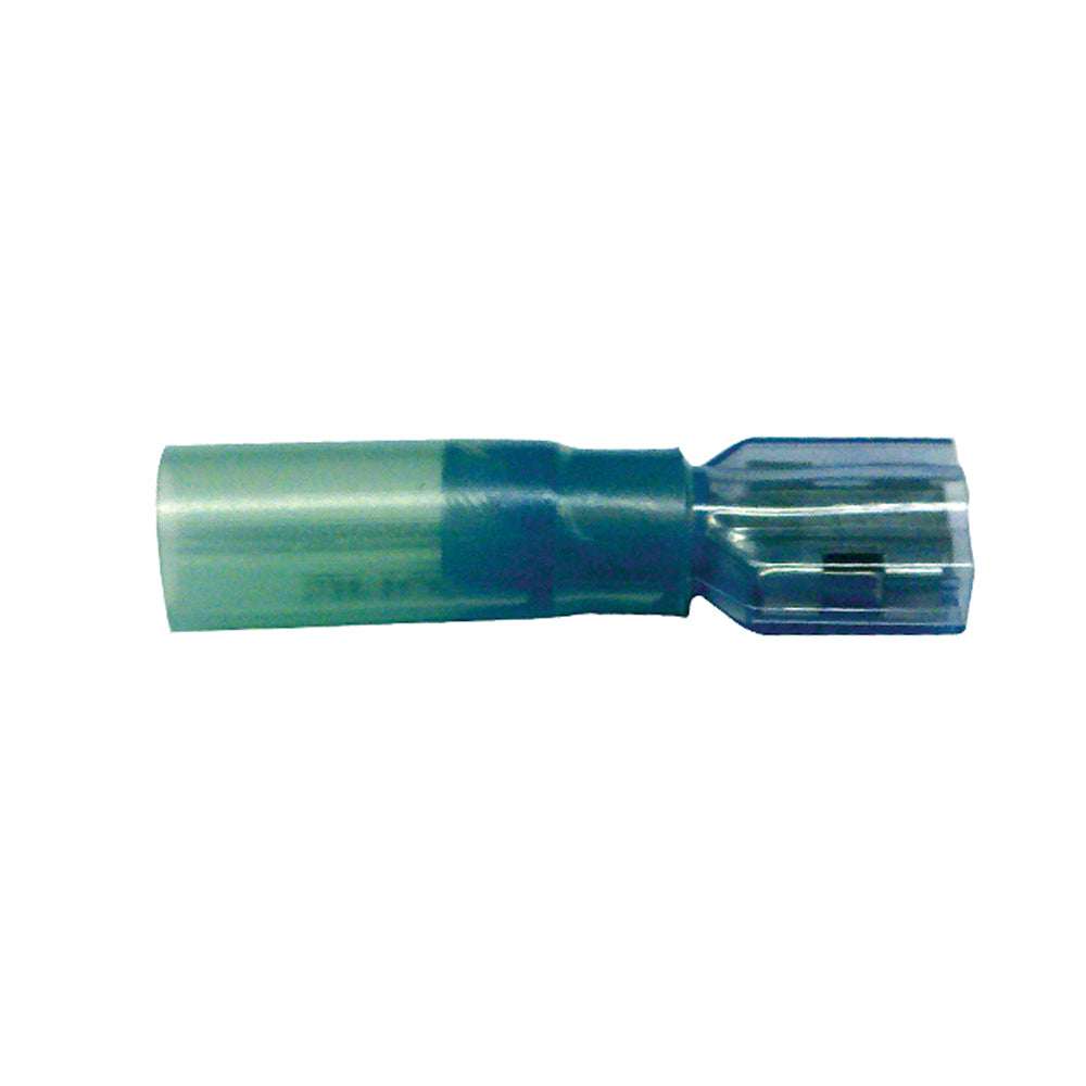 Heat Shrink - Fully Insulated Terminals- Quick Disconnect Color: Lt. Blue Wire Size: 16-14 (Female) Stud Size: .250 x .032