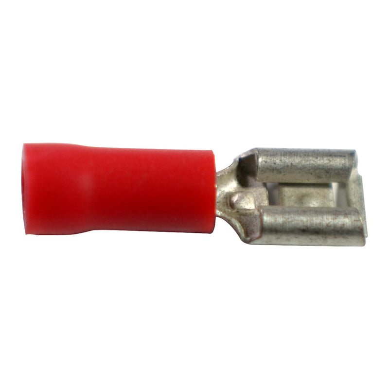 Vinyl Insualted Terminals- Quick Disconnect Color: Red Wire Size: 22-18 (Male)