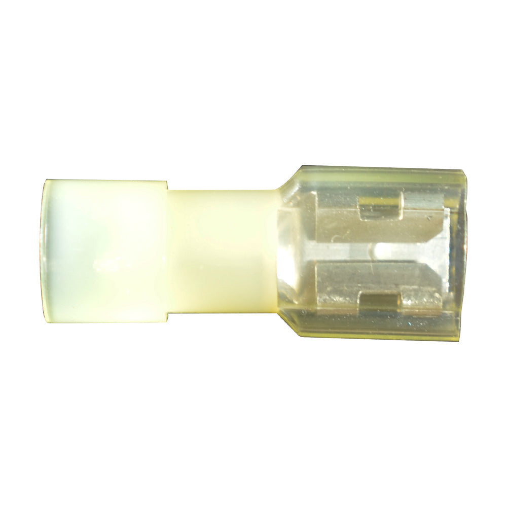 Nylon Fully Insulated Terminals- Quick Disconnect Color: Lt. Yellow Wire Size: 12-10 (Female)
