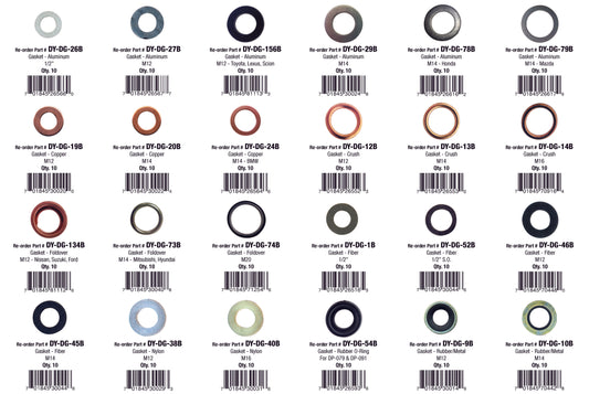 Master Drain Plug Gasket Assortment (240 Total Pieces)