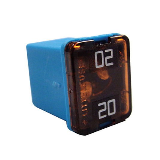 JC-20S 20 amp low profile J-case fuse, blue — additional view