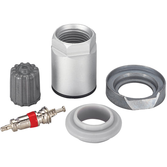 JohnDow 6-138 OE TPMS service kit with valve core, hex nut, grommet seal and valve cap