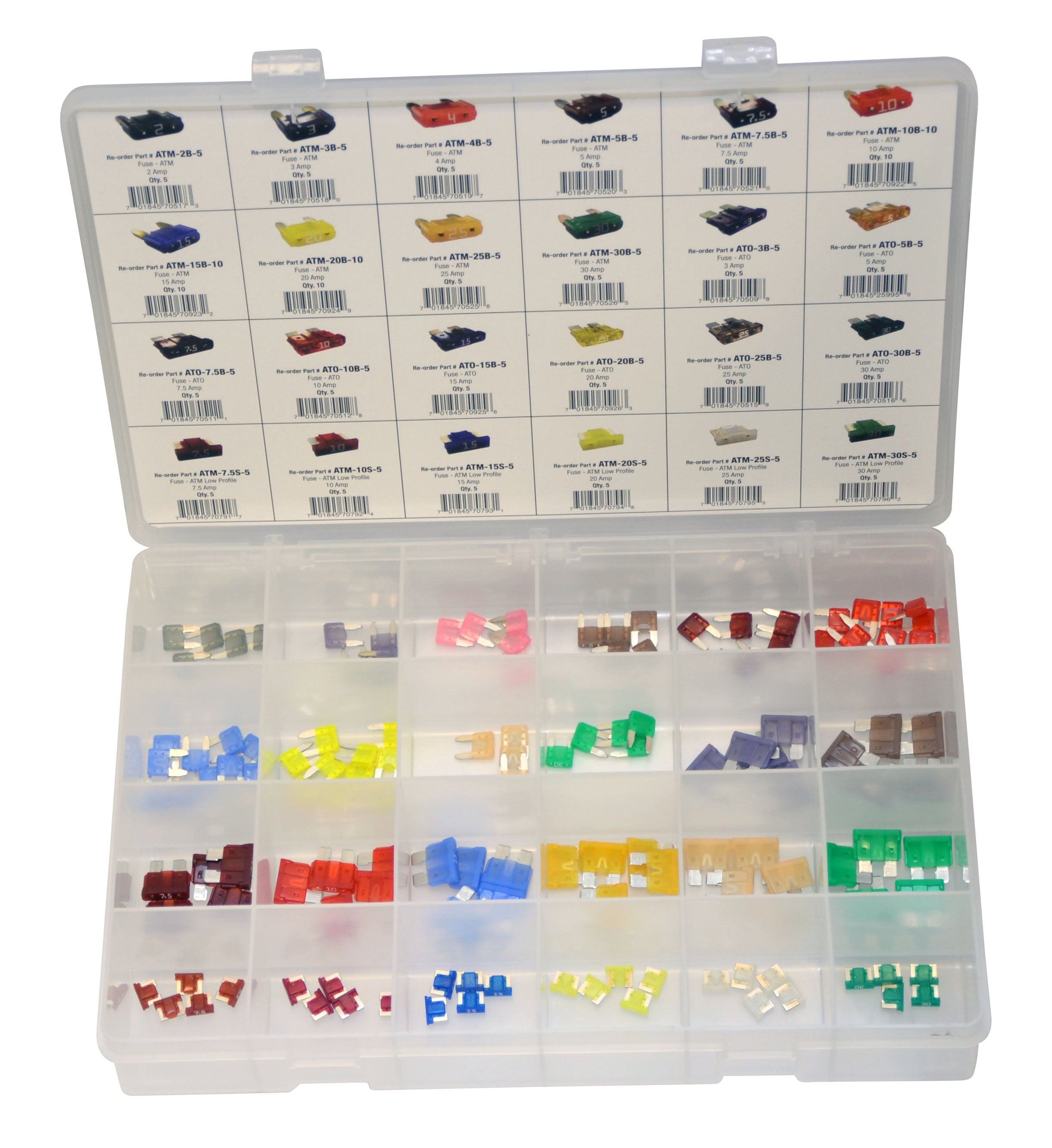 Plug-in Fuse Assortment - 24-Part Assortment - RoHS Yellow Zinc