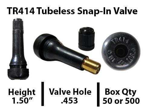 Valves TR414 pneu tubeless 50ex 