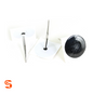 Three Xtra Seal combination patch repair units with silver stems and round black and white patch bases