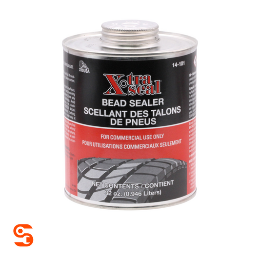 Xtra Seal 32 oz. bead sealer in a metal can with black and red label and screw cap