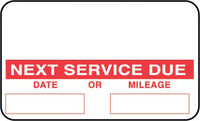 Service Reminder Stickers