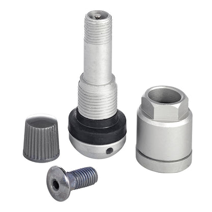 JohnDow 6-240 OE TPMS replacement valve — Huf/Beru Gen II metal, silver, 43mm