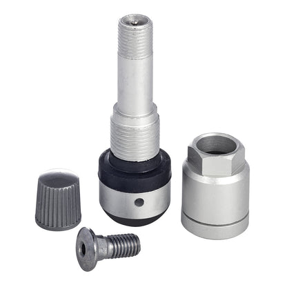 JohnDow 6-242 OE TPMS replacement valve — Huf/Beru Gen II metal, black, 49mm