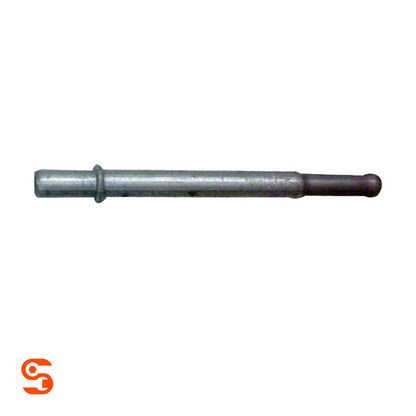 Nylon to steel quick connector fuel line with silver metal tube and dark nylon end fitting