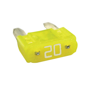 ATM Mini Fuse Automotive Fuses AMP Rating: 20 Amp Color: Yellow