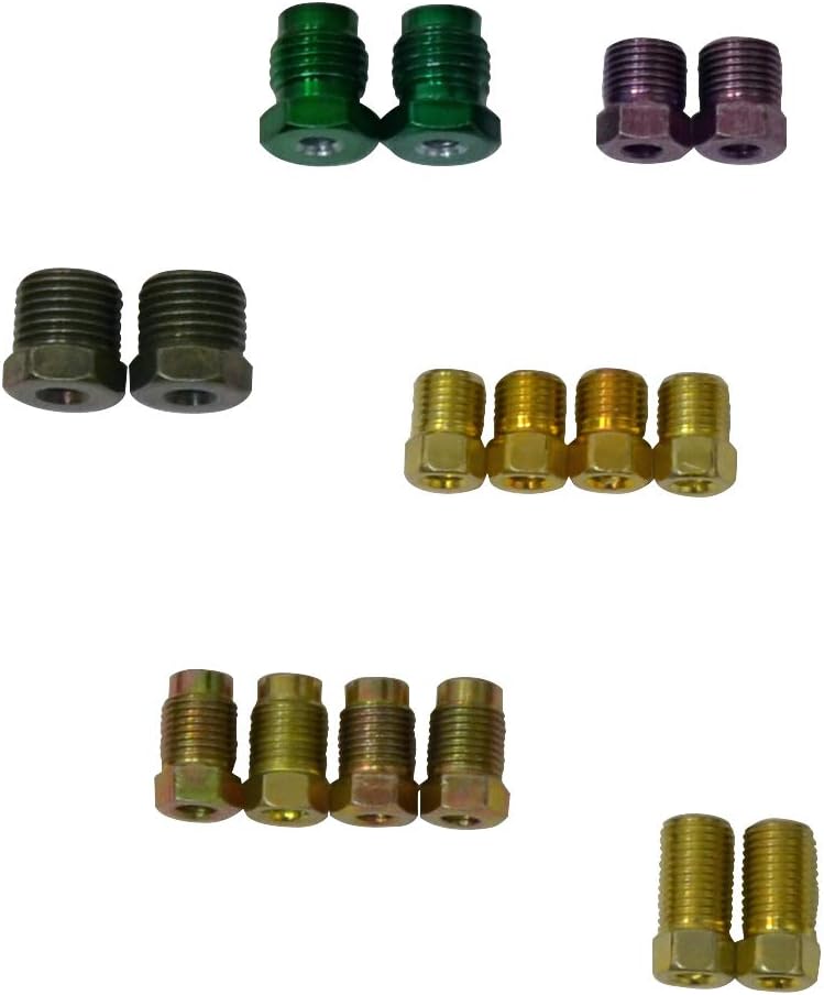 JohnDow brake line kit fittings — all 16 inverted-flare and bubble-flare nuts (BLK-316)