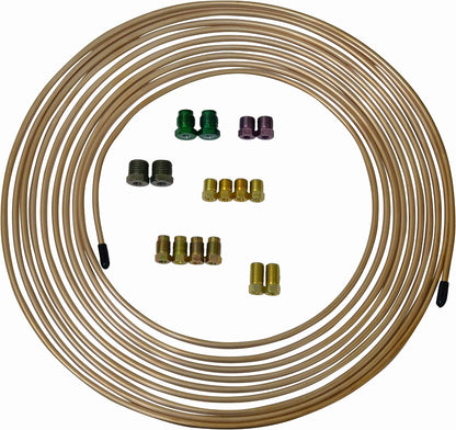 JohnDow Dynamic Brake Line Repair Kit — 25 ft of 3/16 in copper-nickel brake line with 16 fittings (BLK-316)