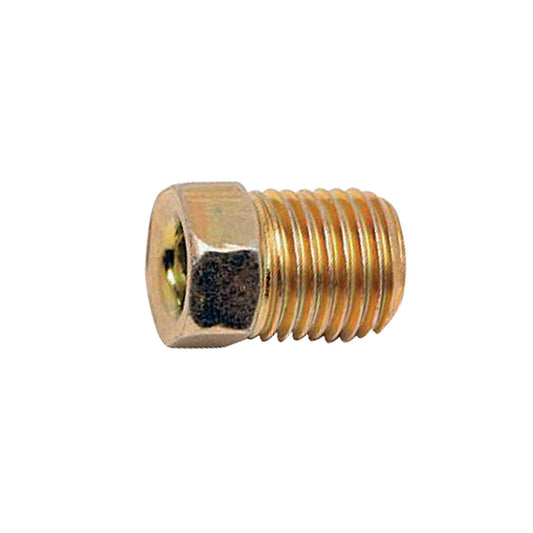 Steel Tube Nut | Tube: 3/8" | RoHS Zinc Yellow | Thread: 5/8"-18 Inverted Flare