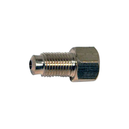 Brass Standard to Metric Bubble Flare Adapter | Tube: 3/16" | Female: 3/8"-24 Inverted Flare