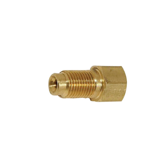 Brass Standard to Metric Inverted Flare Adapter | Tube: 3/16" | Female: 3/8"-24 Inverted | Male: M10 x 1.0 Inverted
