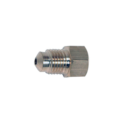 Brass Metric to Metric Bubble Adapter | Tube: 3/16" | Female: M10x1.0 Bubble Flare