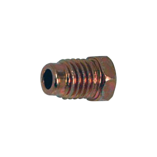 Steel Metric Tube Nut | Tube: 3/16" | Clear Zinc Orange | Thread: M11x1.5 Bubble Flare | Hex: 12mm