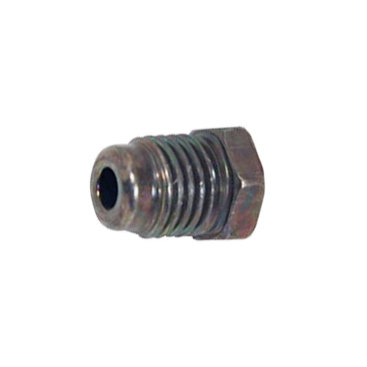 Steel Metric Tube Nut | Tube: 3/16" | Clear Zinc Green | Thread: M13x1.5 Bubble Flare | Hex: 14mm