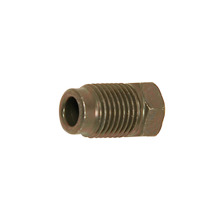 Steel Tube Nut | Tube: 3/16" | Clear Zinc Olive | Thread: 9/16"-18 Inverted Flare | Hex: 16mm