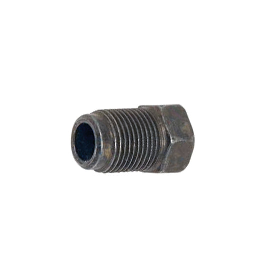 Steel Metric Tube Nut | Tube: 1/4" | Clear Zinc Olive | Thread: M12x1.0 Bubble Flare | Hex: 13mm