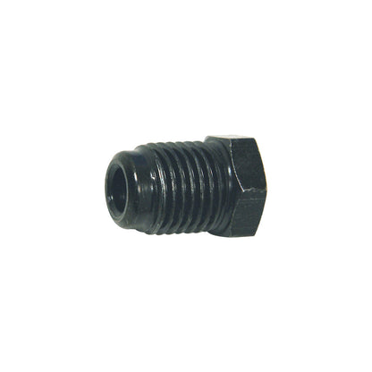 Steel Metric Tube Nut | Tube: 6mm | Clear Zinc Black | Thread: M14x1.5 Bubble Flare | Hex: 14mm