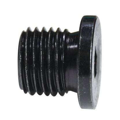 Silver M14x1.50 flat oil drain plug with square socket drive