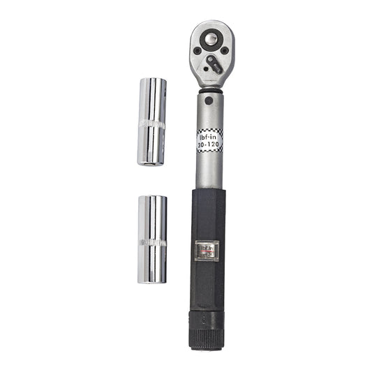 TPMS Torque Tool with Sockets | Includes: 11mm & 12mm Sockets | Torque: 30–120 in-lbs (3.4–13.6 N·m) | For TPMS Sensor Nuts