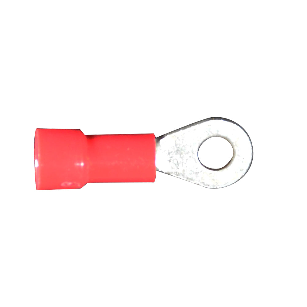 Vinyl Insulated Terminal Rings Color: Red Wire Size: 22-18 Stud Size: 6