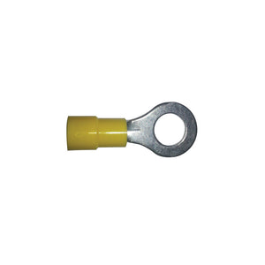 Vinyl Insulated Terminal Rings Color: Yellow Wire Size: 12-10. Stud Size: 10
