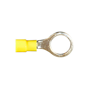 Vinyl Insulated Terminal Rings Color: Yellow Wire Size: 12-10. Stud Size: 10