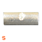 Silver non-insulated seamless metal butt connector for 16-14 AWG wire, single cylindrical terminal