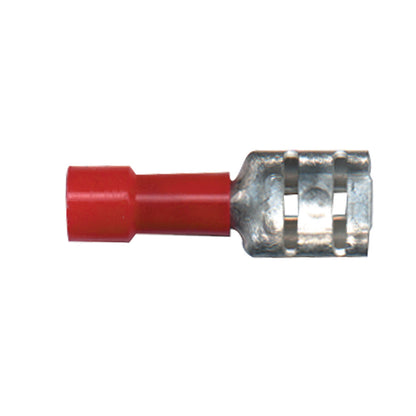 Vinyl Insulated Terminal Quick Disconnect | Wire Size: 22–18 AWG | Stud Size: 0.250 × 0.032 | Color: Red