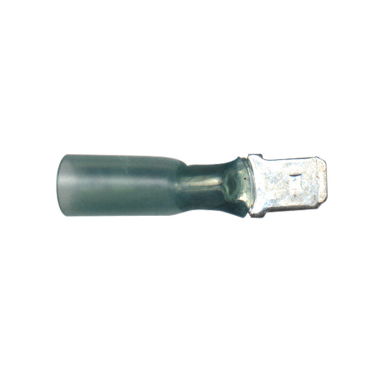 Heat Shrink Terminal Quick Disconnect | Wire Size: 16–14 AWG | Stud Size: 0.250 × 0.032 | Color: Lt. Green