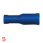 Blue nylon insulated female bullet terminal connector for 16-14 AWG wire