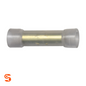 2-way terminal bullet connector with brass center tube and gray insulated ends