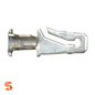 Silver non-insulated Delphi 56 quick disconnect terminal for 16-14 AWG wire