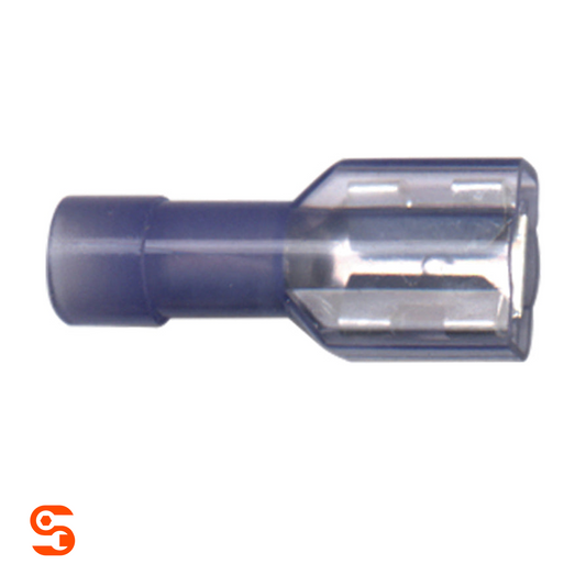 Purple nylon fully insulated female quick disconnect terminal for 16-14 AWG wire