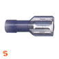 Purple nylon fully insulated female quick disconnect terminal for 16-14 AWG wire