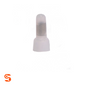 Translucent nylon closed-end terminal connector with metal insert, stud size 0.250 x 0.032