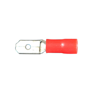 Vinyl Insualted Terminals- Quick Disconnect Color: Red Wire Size: 22-18 (Male)