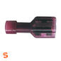 Purple fully insulated female nylon quick disconnect terminal for 22-18 AWG wire