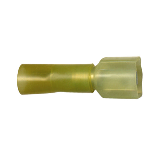 Nylon Fully Insulated Terminal Quick Disconnect | Wire Size: 12–10 AWG | Stud Size: 0.250 × 0.032 | Color: Lt. Yellow