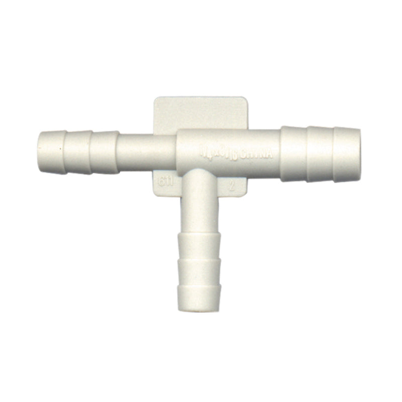 Tee Vacuum Connectors | Tube IDs: A: 3/16
