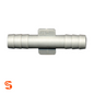 1/4 inch barbed hose splice vacuum connector with center size tabs, box of 10