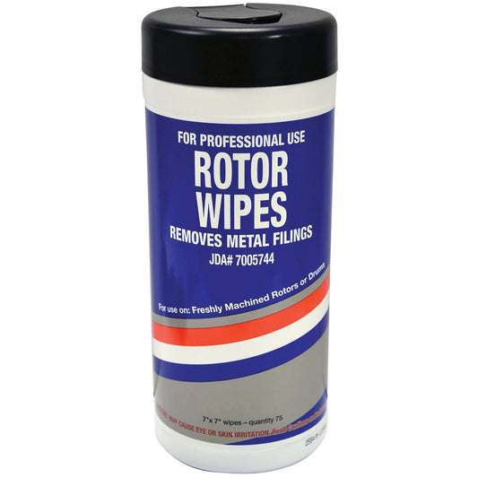 Brake Service Rotor Wipes | Wipes Size: 6" x 7" | 75 Wipes | Net Wt: 13.5 oz